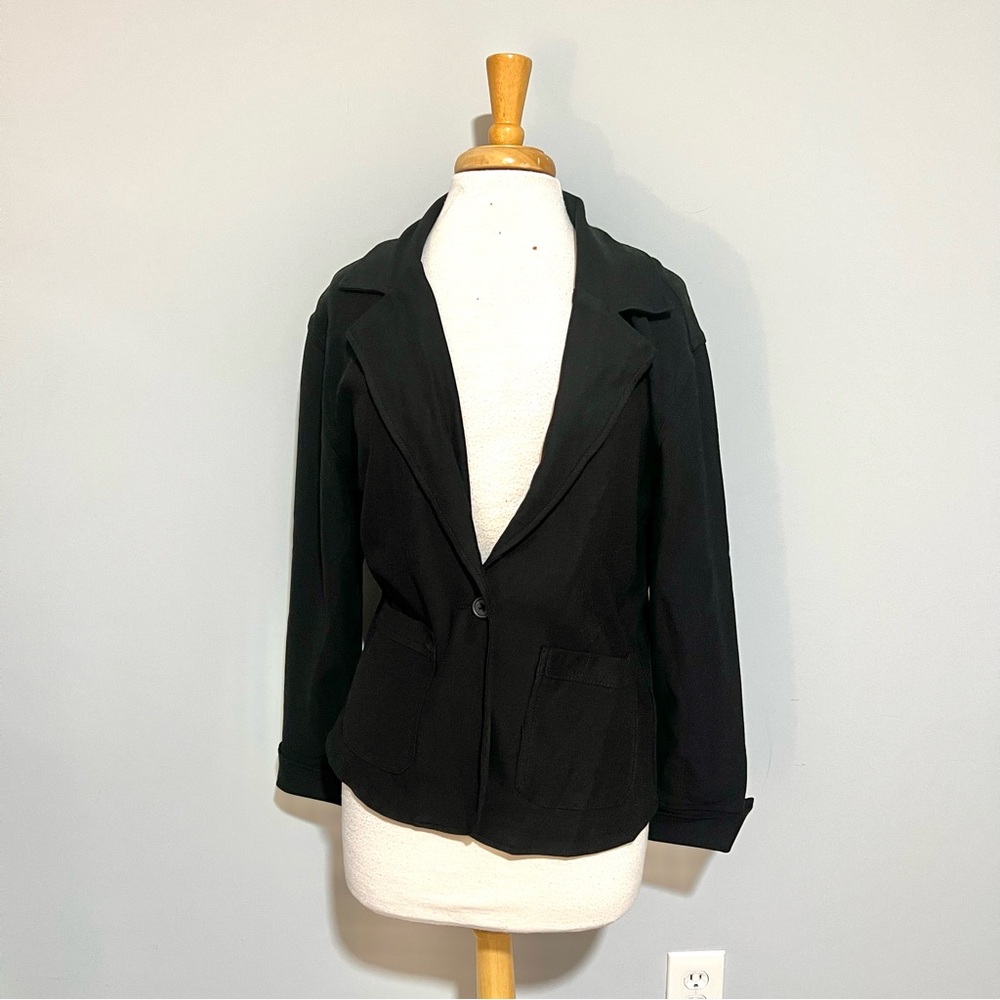 NEW NWT Lola Jeans Black Ponte Montreal Jacket Blazer Size L